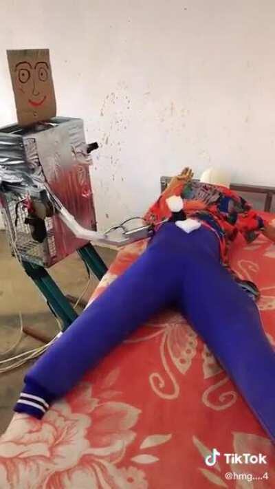 right in the genitalia