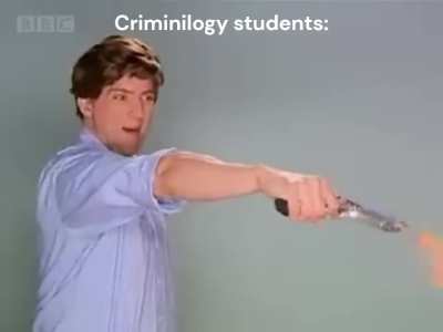 Criminology students when they face the slightest inconvenience