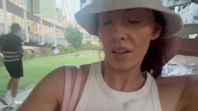 I did a cum walk along riverside, Brisbane