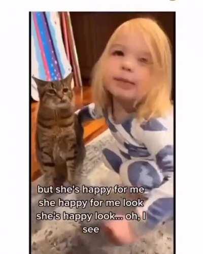 Look at how happy she is