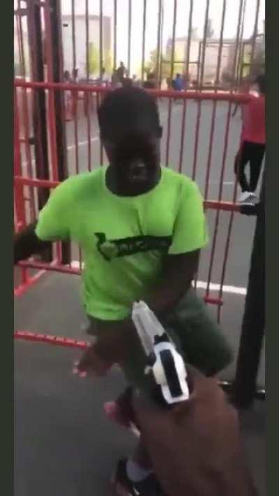 Imagine a nigga got you at gunpoint telling you to dance or he’ll boom you right there. Would you dance or take the shots?