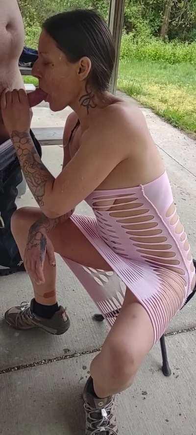 I got a cumshot while I was sucking.