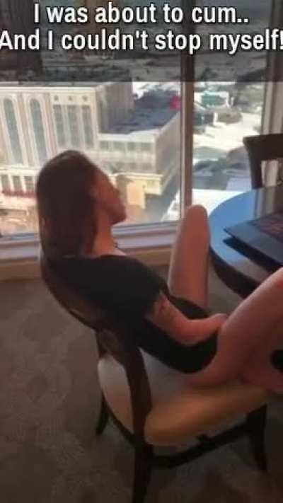 Caught my daughter masturbating so I came on her.