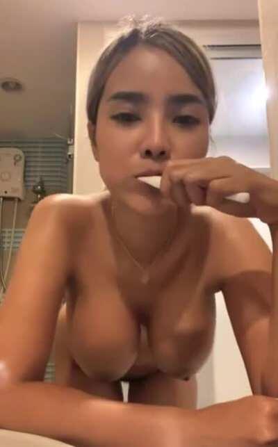 Just brushing my teeth