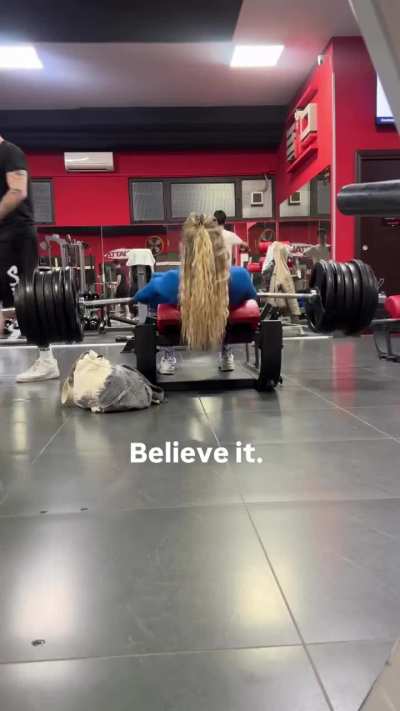 Believe it or not, her big booty says it all.