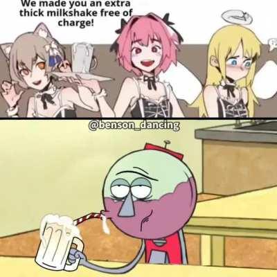 Benson drank the forbidden milkshake...