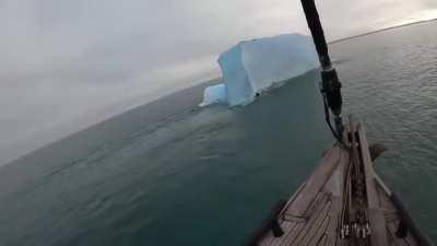 Iceberg flipping over!