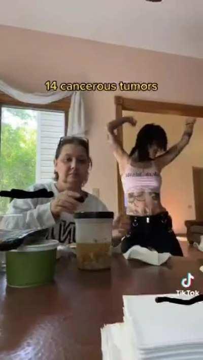 Exploiting your mother's cancer for TikTok.