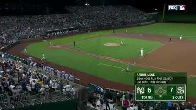 [Highlight] [Highlight] Aaron Judge hits a moonshot off Hendricks to the Children of the Corn to make it a 1 run ballgame in the 9th. Posted because it got lost in the excitement.