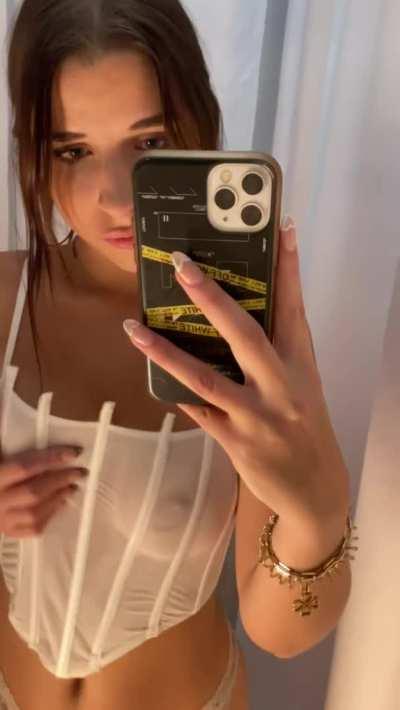 I think you would have pretty much fun with my tits in the changing room