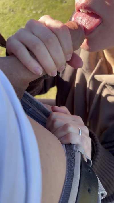 Sucking his dick on nature is other level of sexiness