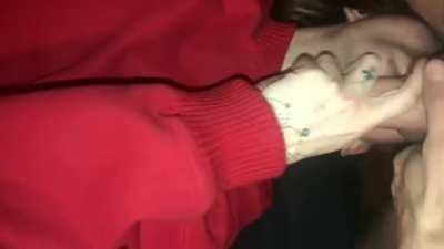 Face fucked by long cock