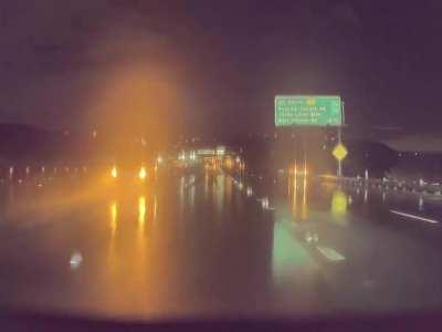 20-30 cars with flat tires seen on the 91W @ 241 exit