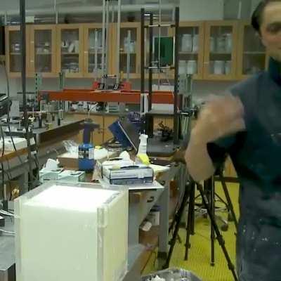 Non-Newtonian fluids turn into solids when pressure is applied