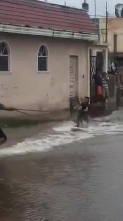 Flood surfing