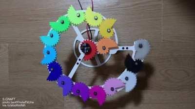 Last spiral-shaped gear moves so fast it looks like a glitch