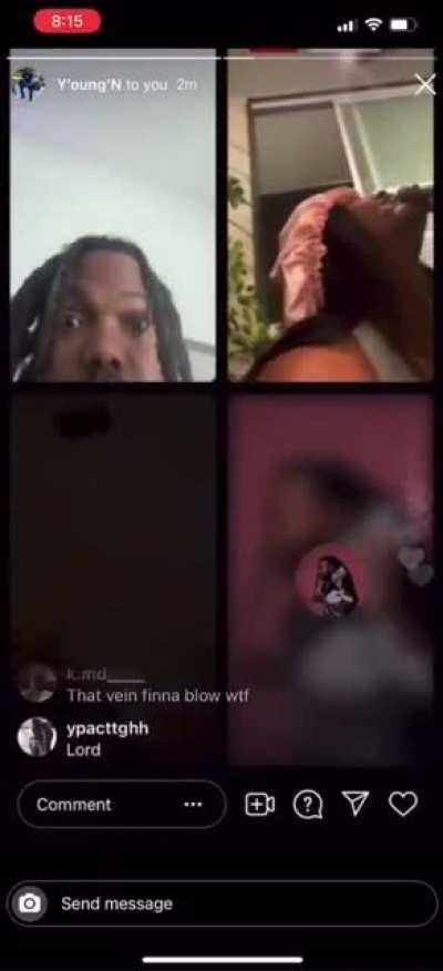 Caught a nut on IG live 😳