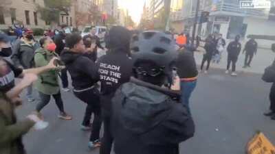 Trump Supporters hunted in DC. Elderly Man knocked out by multiple people sucker punching him.