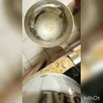 Ladle, Ladle, on the table, Will crack make my mind unstable?