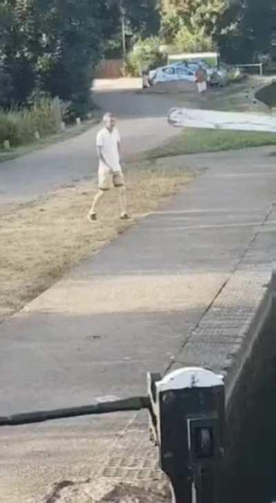 Trying to jump to the other side unsuccessfully