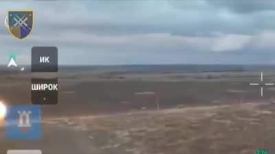 A Russian BMP is destroyed in a large explosion after being hit by a Ukrainian FPV drone during a attempted Russian attack on the Zaporizhzhia front yesterday