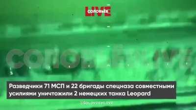 Alleged Leopard 2 being hit by Kornet ATGM 09/06/2923