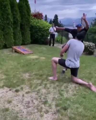 HMB on your head while I try to kick it off