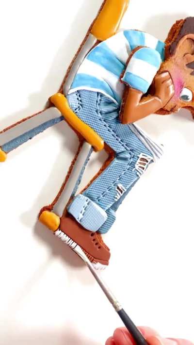 A cookie I made as part of my dad’s birthday dessert 