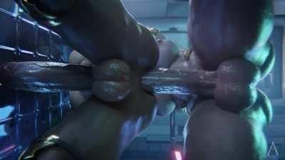 Futa Wonder Woman creampied by Futa Barda (Amazonium) [DC]