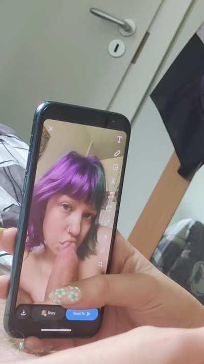 caught her in the act