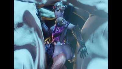 Widowmaker taking two horses in her ass (TheBartender)