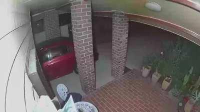 Trying to rob the wrong house...