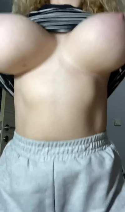 Hope my big tits made your cock hard today!