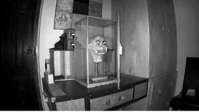 Haunting moment Second World War ventriloquist doll BLINKS caught on camera by spooked collector
