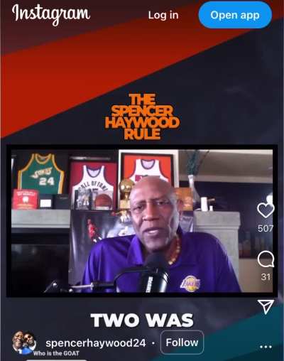 NBA/ABA legend, Spencer Haywood, once again declares LeBron James is the GOAT