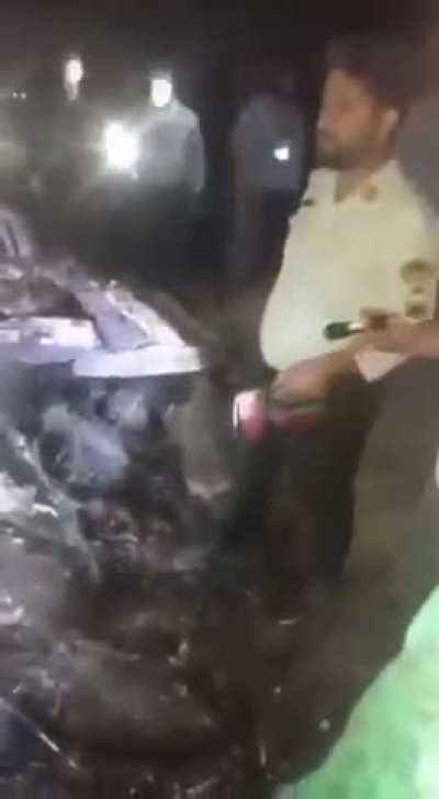 First footage of an Israeli jet wreckage downed by Iran.