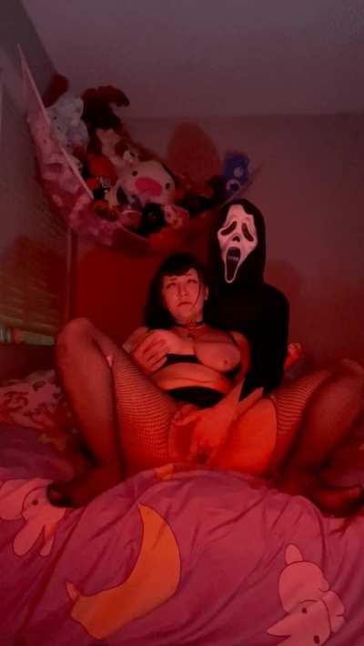 Ghost face fingers me [MF]