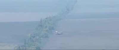 Russian Ka-52 being shot down by Ukrainian force - early October 2022