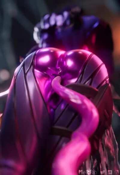 Widow Gets A Surprise in the shower (MeltRib) [Overwatch]