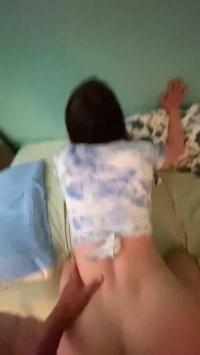 One of my fave ways to ride a cock till it explodes in me and fills my little hole up 🥺