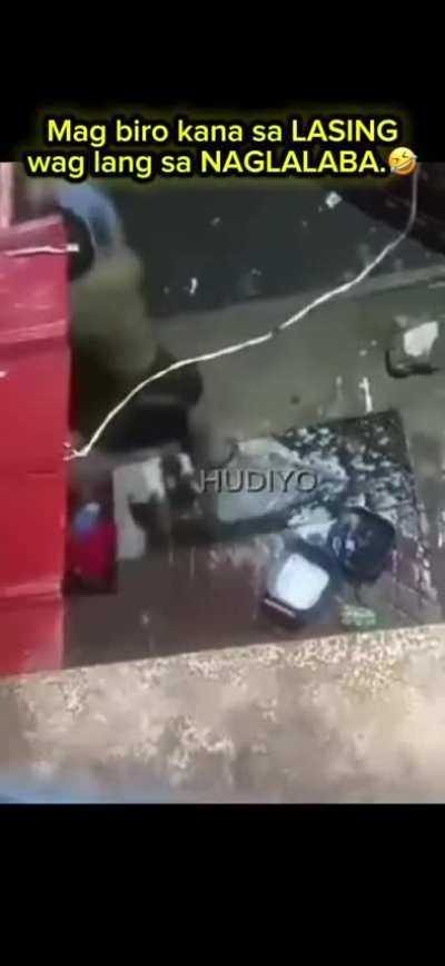 Harassing a person doing laundry