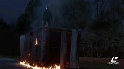 [Friday the 13th Part VI: Jason Lives] In order celebrate the last day of shooting the movie, director Tom McLoughlin decided to blow up the camper and the mannequin used for certain scenes. Link to the full version is in comments.
