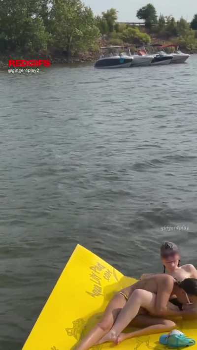 The water was a bit chilly at the lake but we had another idea to heat things up