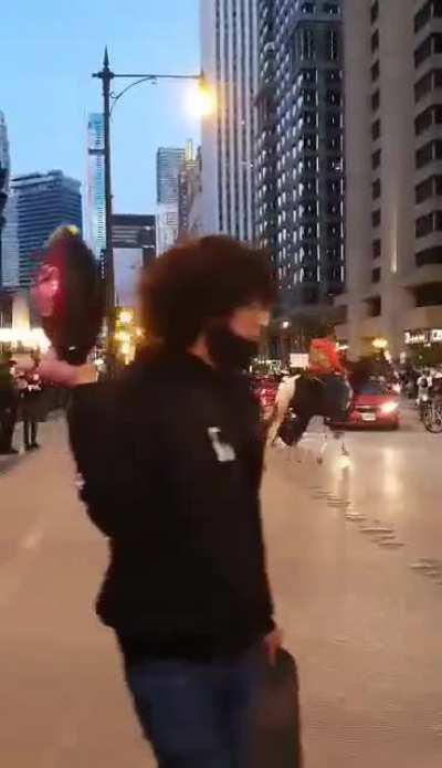 Public freak out during Chicago protest