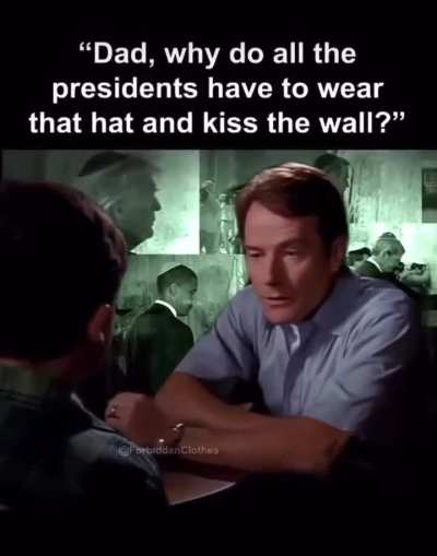 Can't believe all the Presidents have to kiss the Great Wall of China.