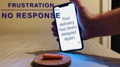 Proof that this baby carrot is emotionally unresponsive.