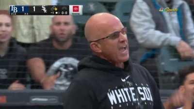 [Highlight] [Highlight] Zach Elfin hits Luis Robert with a first-pitch fastball and both benches get warned. Pedro Grifol comes out to argue and gets ejected for the second game in a row