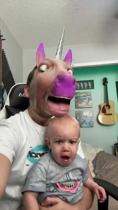 to make a baby laught.