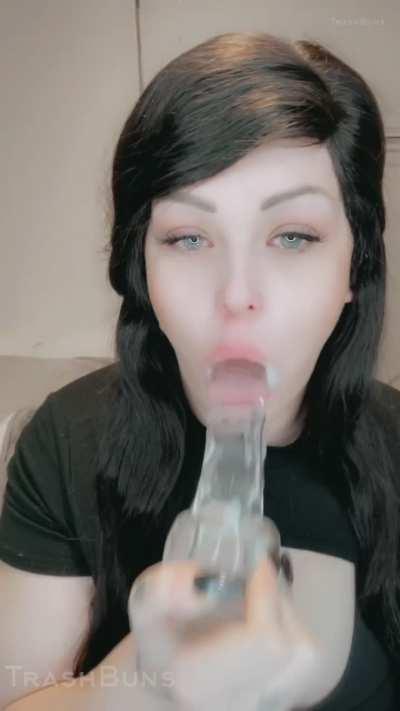 Can we just ignore the world and I’ll suck your cock all day? 🖤 [OC]