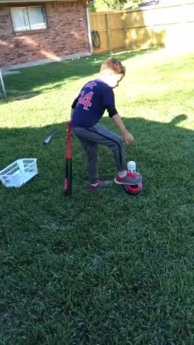 Good job it was only a practice ball